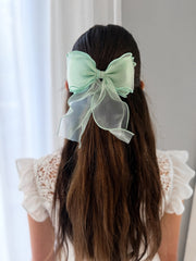 Curly Girls Green Bow - A Little Lacey