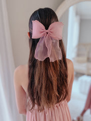 Curly Girls Mauve Bow - A Little Lacey