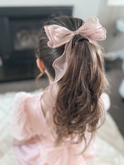 Curly Girls Dusty Pink Bow - A Little Lacey