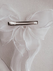 Curly Girls White Bow - A Little Lacey