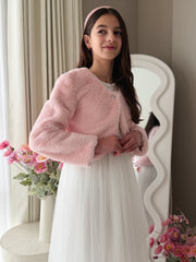 Celine Pink Fluffy Jacket - A Little Lacey