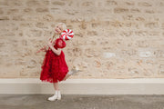 Vienna Girls Red Embroidery Dress SIZE 1 - A Little Lacey