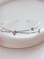 Dancing Butterfly Gold Headband - A Little Lacey