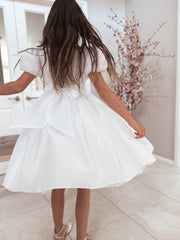 Delia Girls White Dress - A Little Lacey