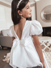 Delia Girls White Dress - A Little Lacey
