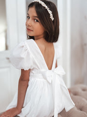 Delia Girls White Dress - A Little Lacey