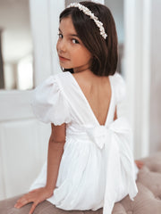 Delia Girls White Dress - A Little Lacey