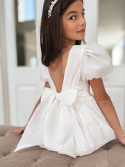 Delia Girls White Dress - A Little Lacey