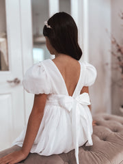 Delia Girls White Dress - A Little Lacey