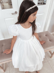 Delia Girls White Dress - A Little Lacey
