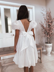 Delia Girls White Dress - A Little Lacey