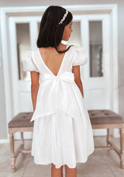 Delia Girls White Dress - A Little Lacey