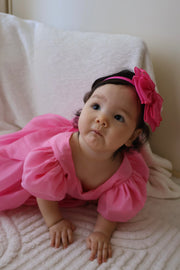 Delia Hot Pink Baby Dress - A Little Lacey