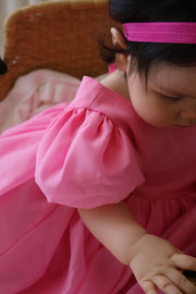 Delia Hot Pink Baby Dress - A Little Lacey