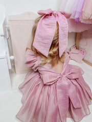 Delia Dusty Pink Baby Dress - A Little Lacey