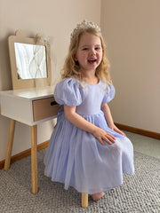 Delia Girls Light Blue Dress - A Little Lacey