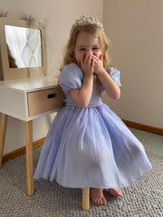 Delia Girls Light Blue Dress - A Little Lacey