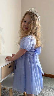 Delia Girls Light Blue Dress - A Little Lacey