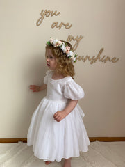 Delia Girls White Dress - A Little Lacey