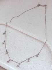 Dewdrop Sparkle Girls Silver Necklace - A Little Lacey
