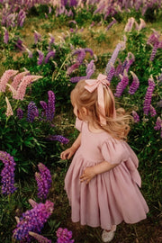 Delia Girls Dusty Pink Dress - A Little Lacey