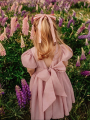 Delia Girls Dusty Pink Dress - A Little Lacey