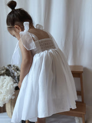 Eleanore Girls White Dress Size 7 - A Little Lacey