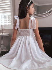 Eleanore Girls White Dress Size 7 - A Little Lacey