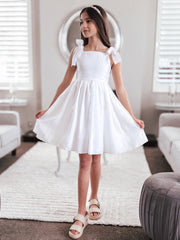 Eleanore Girls White Dress Size 7 - A Little Lacey