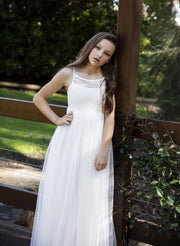 Elodie Girls White Dress - Size 5 - A Little Lacey