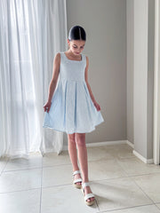Emilee Light Blue Girls Graduation Dress - A Little Lacey