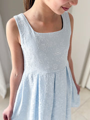 Emilee Light Blue Girls Graduation Dress - A Little Lacey