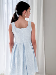 Emilee Light Blue Girls Graduation Dress - A Little Lacey
