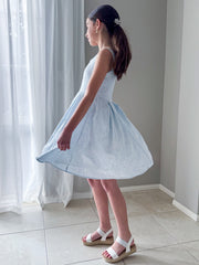 Emilee Light Blue Girls Graduation Dress - A Little Lacey