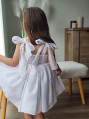 Eleanore Girls White Dress Size 7 - A Little Lacey