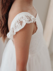 Ella Rose White Girls Tie-Back Dress - A Little Lacey