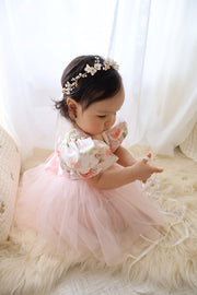 Eloise Tulle Baby Romper - Light Pink - A Little Lacey