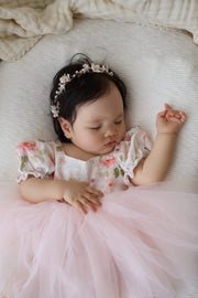 Eloise Tulle Baby Romper - Light Pink - A Little Lacey