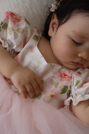 Eloise Tulle Baby Romper - Light Pink - A Little Lacey