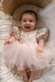 Eloise Tulle Baby Romper - Light Pink - A Little Lacey