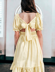 Emilia Girls Lemon Dress - A Little Lacey