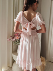 Emilia Girls Pale Pink Dress - A Little Lacey