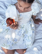 Fern Puff Sleeve Girls Dress - A Little Lacey