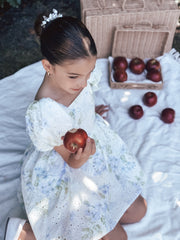 Fern Puff Sleeve Girls Dress - A Little Lacey