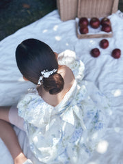 Fern Puff Sleeve Girls Dress - A Little Lacey