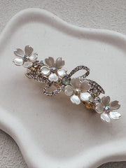 Flora Crystal Girls Barrette - A Little Lacey