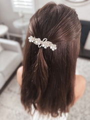 Flora Crystal Girls Barrette - A Little Lacey