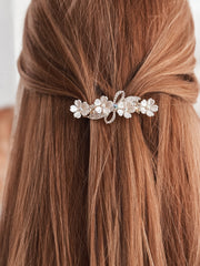 Flora Crystal Girls Barrette - A Little Lacey
