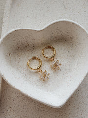 Flower Girls Gold Hoop Earrings - A Little Lacey