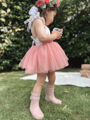 Frankie Baby Tutu Dress - Dusty Pink - A Little Lacey
